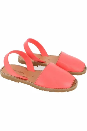 MINORQUINES Sandali Tacco Basso In Pelle Avarca Donna Taglie 41