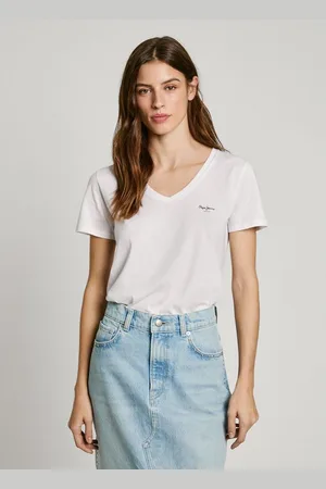Pepe Jeans T-shirt Maniche Corte, Scollo A V Donna Taglie XL