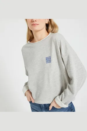 American Vintage Felpa Collo A Barchetta Zofbay Donna Taglie M