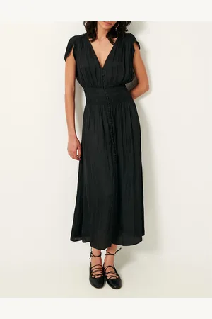 Sessun Abito Longuette Con Punti Smock Senza Maniche, Galiane Donna Taglie XS