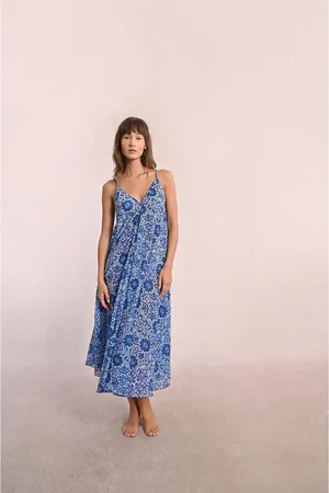 Molly Bracken Abito Lungo Fantasia Con Spalline Donna Taglie XS