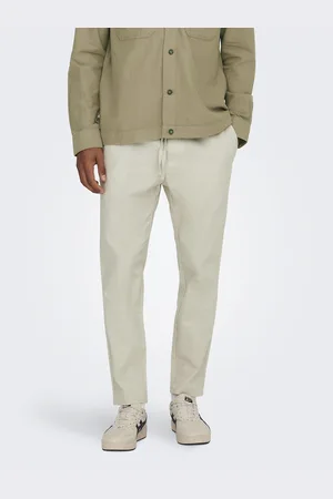 Only & Sons Pantaloni Con Coulisse Cotone Lino Uomo Taglie M