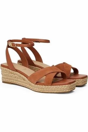 Tommy Hilfiger Sandali Con Zeppa In Pelle Donna Taglie 36