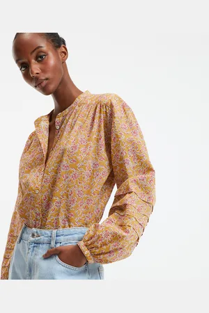 La Redoute Camicia Con Collo Tondo, Maniche A Sbuffo E Stampa Floreale Donna Taglie XS