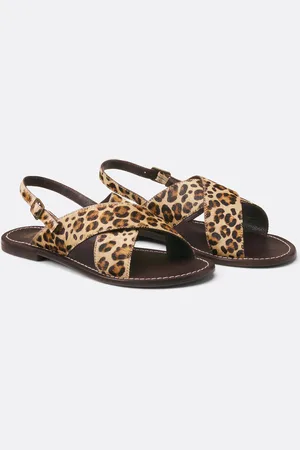 La Redoute Sandali In Pelle Leopardata, Signature Laurine Donna Taglie 36