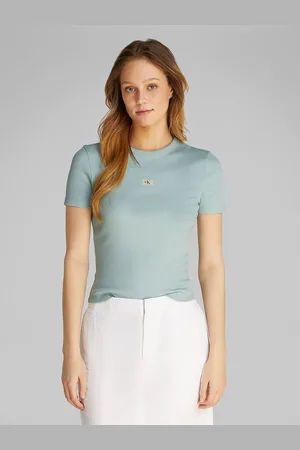 Calvin Klein T-shirt Girocollo A Maniche Corte Donna Taglie XS