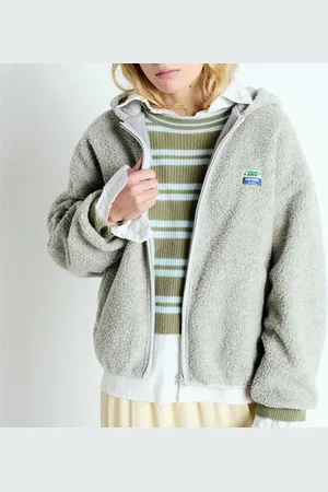 American Vintage Giacca Larga In Sherpa Con Cappuccio, Hoktown Donna Taglie XS/S