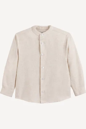 La Redoute Camicia Con Colletto Mao, Cotone/lino Taglie 18 mesi - 81 cm