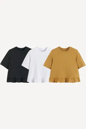 La Redoute Confezione Da 3 T-shirt Con Volant Bambina Taglie 18 mesi - 81 cm
