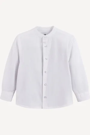 La Redoute Camicia Con Colletto Mao, Cotone/lino Taglie 18 mesi - 81 cm