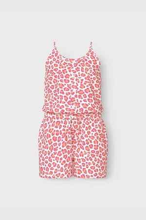 NAME IT Tuta Corta Stampa Leopardata Bambina Taglie 8 anni - 126 cm