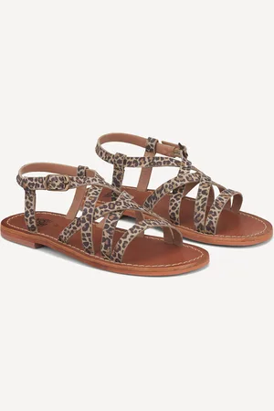La Redoute Sandali In Pelle Con Cinturini, Motivo Leopardato Bambina Taglie 28