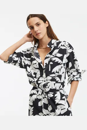 La Redoute Camicia Stampata Oversize, Maniche Lunghe Donna Taglie XS