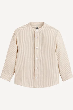 La Redoute Camicia A Righe, Collo Mao, Cotone/lino Taglie 18 mesi - 81 cm