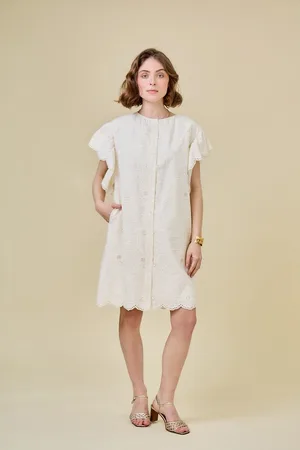 See u soon Abito Corto In Pizzo, Maniche Corte Donna Taglie 0(XS)