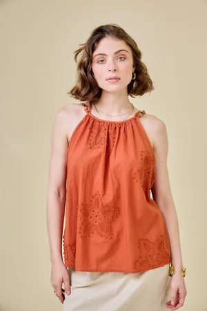 See u soon Canotta Con Perle Sulle Spalline Donna Taglie 0(XS)