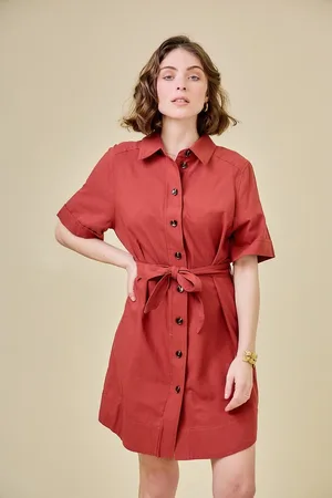 See u soon Abito Camicia Corto, Maniche Corte Donna Taglie 1(S)