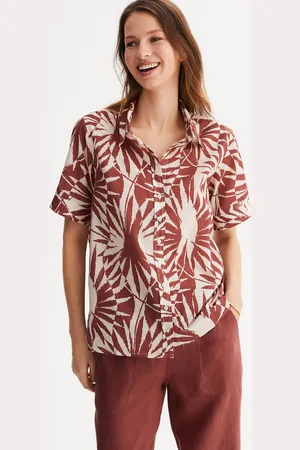 ANNE WEYBURN Camicia, Stampa Grafica, Maniche Corte Donna Taglie 40 (IT) - 36 (FR)