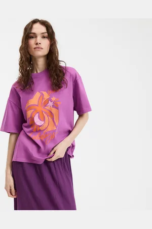 La Redoute T-shirt Scollo Rotondo Fantasia, Maniche Corte Donna Taglie XS