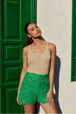 La Petite Etoile Canotta Con Scollo Rotondo In Maglia Con Paillettes, Juana Donna Taglie 1(S)