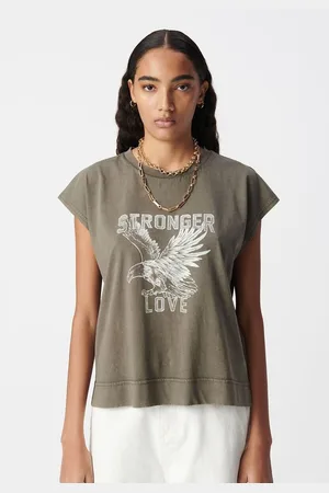 IKKS T-shirt Girocollo Stampata Con Scritta, Maniche Corte Donna Taglie M