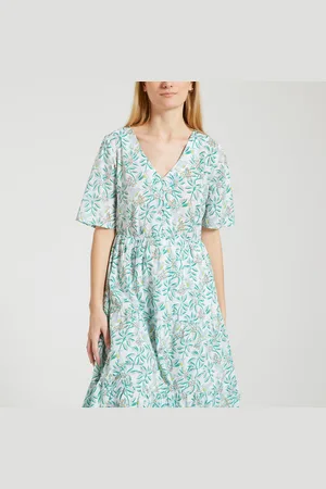 Des Petits Hauts Abito Stampato Scollo A V A Maniche Corte Tokapi Donna Taglie 4(XL)