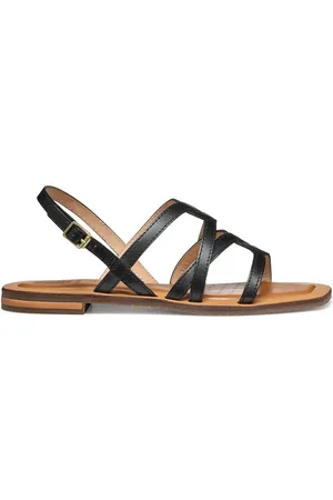 Geox Sandali Bassi In Pelle Sozy, Punta Quadrata Donna Taglie 36