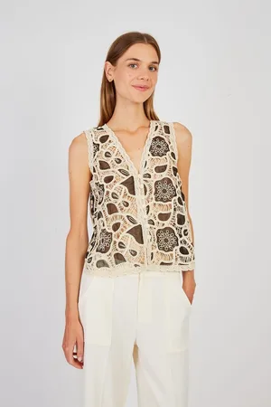 Derhy Top In Pizzo Beaulieu Donna Taglie S