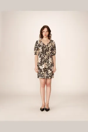 Grace & Mila Abito Corto In Cotone, Stampa Tropicale Pavane Donna Taglie XS