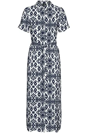 VERO MODA Abito Lungo Stampato, Collo Alto Donna Taglie XS