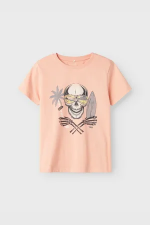 NAME IT T-shirt A Maniche Corte Con Motivo A Teschio Bambino Taglie 7/8 anni - 120/126 cm