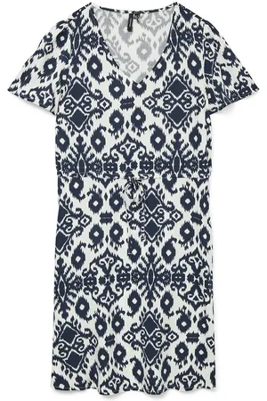 VERO MODA Abito Stampato Con Maniche Corte E Scollo A V Donna Taglie XS