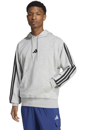 adidas Felpa Con Cappuccio Essentiel 3 Bande Uomo Taglie XS