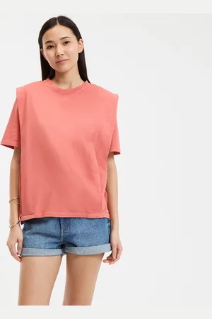 La Redoute T-shirt Girocollo In Cotone A Maniche Corte Donna Taglie XS