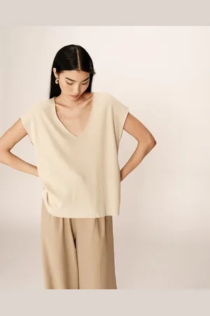 Grace & Mila Pull Maniche Corte, Maglia Metallizzata, Pacino Donna Taglie 0(XS)
