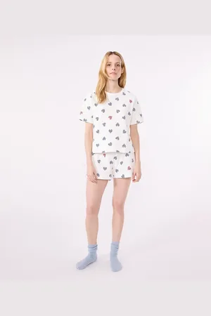 Petit Bateau Pigiama Corto In Cotone A Maniche Corte Donna Taglie XS