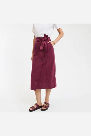 La Redoute Gonna Midi A Portafoglio In Twill Di Cotone Donna Taglie 38 (IT) - 34 (FR)