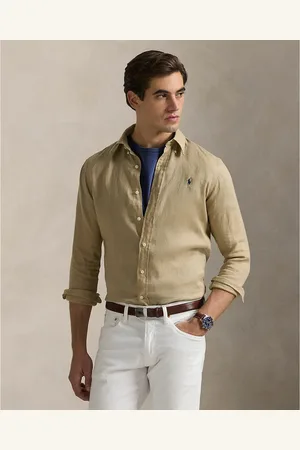 Ralph Lauren Camicia Slim Fit In Lino Uomo Taglie M