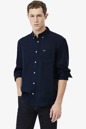 Lacoste Camicia Di Lino Regular Fit Uomo Taglie M