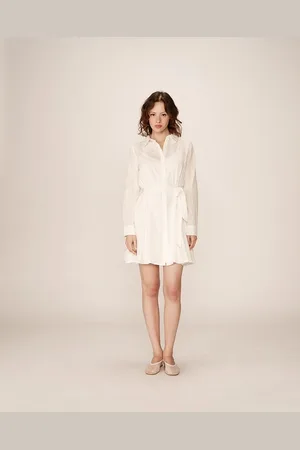 Grace & Mila Chemisier Corto Ricamato Maniche Lunghe Praline Donna Taglie XL