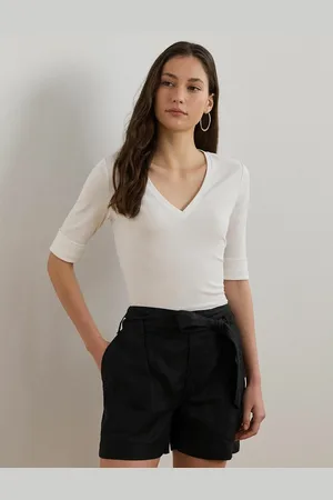 Ralph Lauren T-shirt Scollo A V E Maniche A 3/4 Donna Taglie XS
