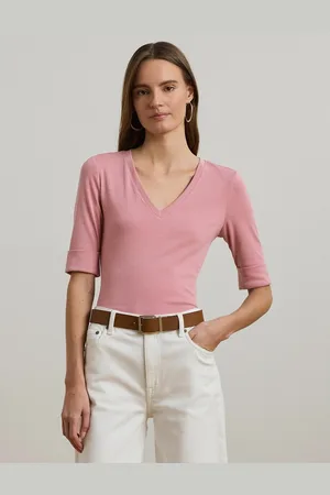 Ralph Lauren T-shirt Scollo A V E Maniche A 3/4 Donna Taglie XS