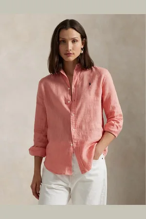 Ralph Lauren Camicia In Lino A Maniche Lunghe Donna Taglie M