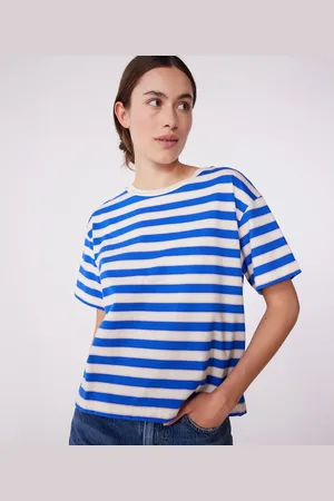 Petit Bateau T-shirt In Cotone A Righe Le Boxy Donna Taglie XS