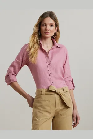 Ralph Lauren Camicia In Lino A Maniche Lunghe Donna Taglie XS