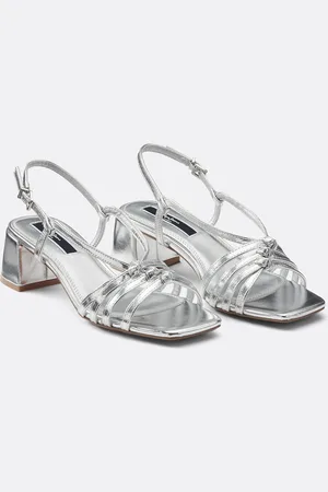 Pepe Jeans Sandali Metallo Con Tacco Zoe Donna Taglie 36