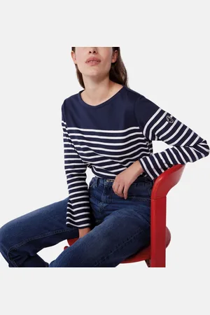 Petit Bateau Maglia Stile Marinaro In Cotone, Maniche Lunghe Donna Taglie XS