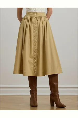 Ralph Lauren Gonna Midi Plissé Donna Taglie XS