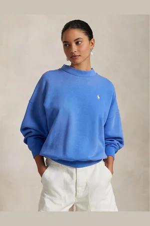Ralph Lauren Felpa Ampia Girocollo, Maniche Lunghe, Logo Dietro Donna Taglie M