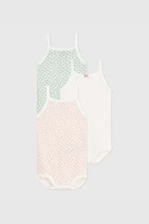 Petit Bateau Confezione Da 3 Body Con Spalline Sottili Taglie 3 mesi - 60 cm